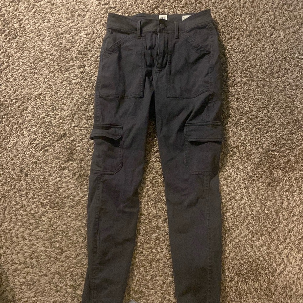 High rise cargo pants